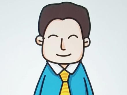 简单画爸爸,爸爸全身像简笔画#简笔画#画画教程