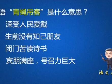 成语“青蝇吊客”是什么意思?#创作灵感 #萌知计划 #教育 #干货 #高中 #高考 #成语 @抖音小助手