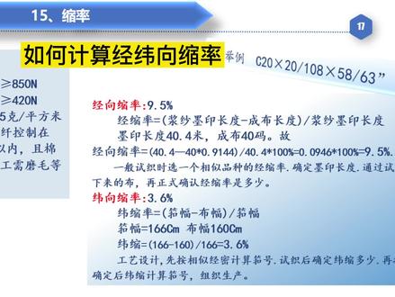 如何计算经纬向缩率,如果你想学习纺织专业知识,5月8-9日请到直播间来共同学习#纺织#纺织培训#技术与实践
