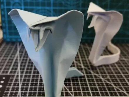 眼镜蛇王手工折纸#手工 #热门#折纸