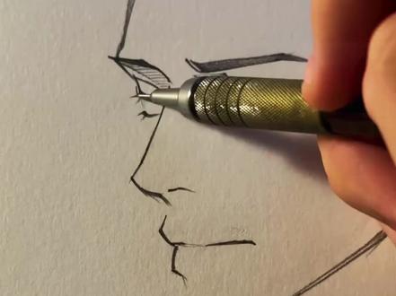 画侧脸教程😳#手绘动漫人物 #漫画 #绘画教程 #侧脸画法