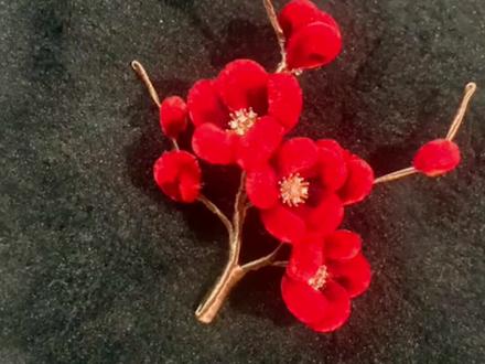 入坑绒花两个月了,感觉绒花比缠花容易一些😘😘