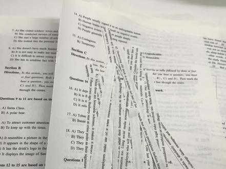 圣诞节我就这样用英语试卷#圣诞树 #手工教程