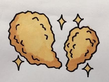 #简笔画 #kfc #肯德基 简笔画炸鸡腿来了,抖就完了!