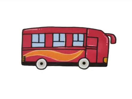 #创作灵感 一起来画大巴车#简笔画 #儿童画 @抖音小助手