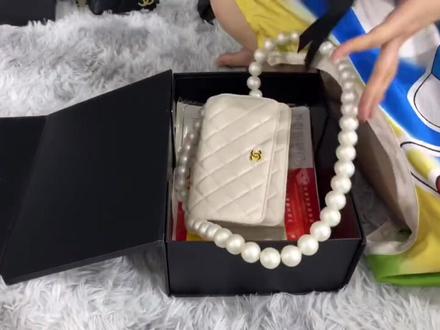 香奈儿珍珠链条包~太好看了吧!#香奈儿 #包包种草