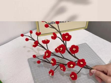 扭扭棒梅花教程 #扭扭棒手工 #扭扭棒花束 #扭扭棒的100种玩法 #梅花