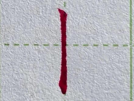 硬笔基本笔画-垂露竖 #硬笔书法 #练字 #硬笔书法教学 @DOU+小助手