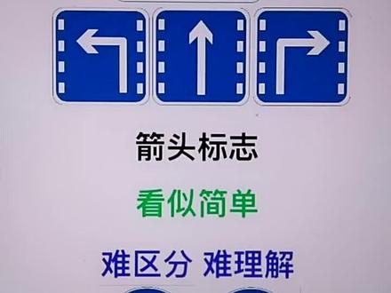 箭头标志 看似简单 难区分 难理解#科目一科目四理论技巧辅导