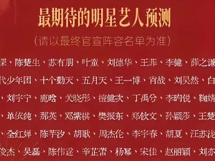 这次春节你最期待谁?