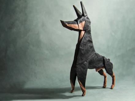 立体折纸之最优秀的猎犬与护卫犬杜宾犬