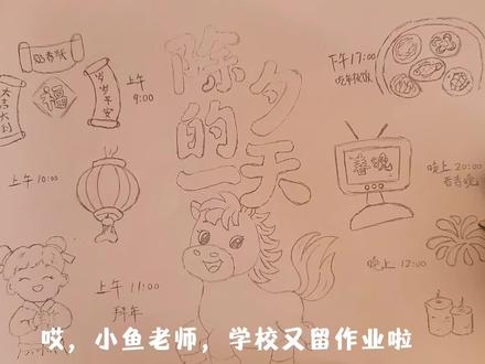 2026马年春节习俗除夕的一天手抄报,新年绘画,绘画教程,小学生手抄报。#除夕的一天手抄报 #除夕的一天绘画 #春节习俗手抄报 #春节习俗绘画 #跟着抖音学画画