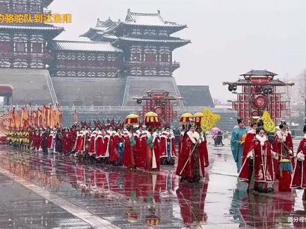 歌曲《应天门外驼铃来》 #东天山来的骆驼队 东天山来的骆驼队抵达洛阳,应天门将举行大型规模弘大的欢迎仪式,歌曲《应天门外驼铃来》为洛阳加油!#热点 #洛阳 #应天门