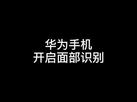 手机基础操作-数为手机设置面部识别