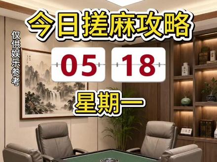 2026年5月18日搓麻攻略指南来了 #麻将 #麻将攻略 #明天穿什么 #明天吃什么 #穿对衣吃对饭