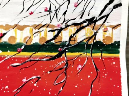 故宫本不老,为雪却白头——故宫初雪#故宫初雪#水粉画