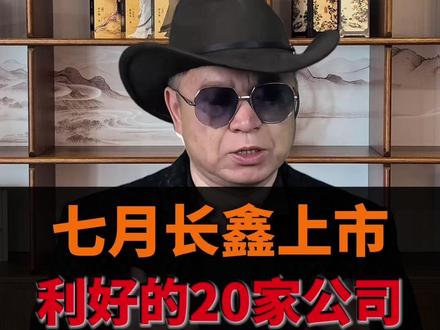 七月长鑫上市 关联的20家公司 #股市 #股票 #长鑫存储 #投资 #财经