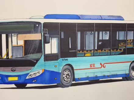 手绘宇通客车城市公交,喜欢吗 #手绘 #宇通客车中国最好的客车 #宇通城市公交 #公交迷 #马克笔手绘