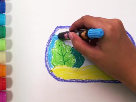 儿歌多多生活百科简笔画 鱼缸 宝宝用蜡笔画出家里的小鱼缸