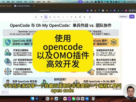 使用 opencode 以及 oh my opencode 高效开发 #AI #ai编程 #opencode #ai技巧 #真实生活分享计划