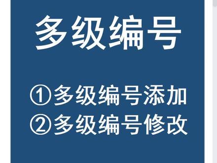 今天我们来学习在Word文档之中,或者是WPS文字文件之中进行一个长文档排版时候用到的多级编号的添加以及修改。你在编撰企业招投标书或者是毕业论文,或者是企业简介,或者是企业规章制度,或者是企业宣传册,写工作总结等等,都会用到这个功能~#办公软件技巧 #办公软件 #excel #WPS #WORD #word