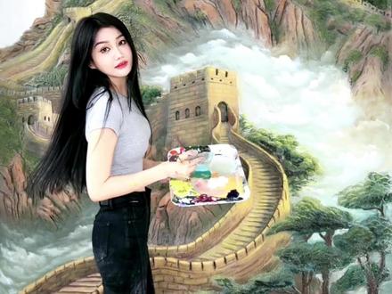 长城制作过程来啦#浮雕壁画 #壁画师 #工地现场实拍