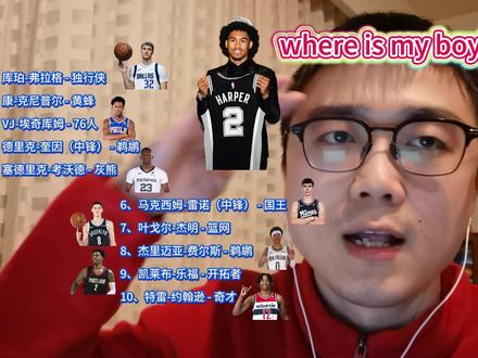 【哈勃新秀墙】跌出新秀榜单前十,但是一点也不慌! #迪伦哈珀 #马刺队