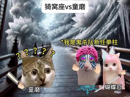 猗窝座vs童磨#猫meme #鬼灭之刃 #猗窝座 #鬼灭之刃无限城篇