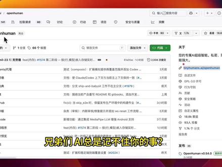个人AI超级智能 OpenHuman #AI智能 #OpenHuman #github #开源 #AI工具
