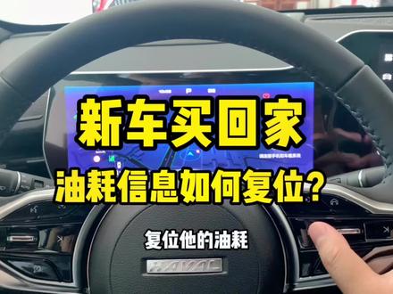 新车买回来后,油耗信息如何操作它复位的?#汽车用车知识分享 #撸车日常