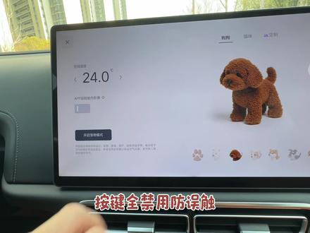 #理想生活进行时 #我家的宠物座舱 家有爱宠,也可以放心的留它在车上啦。新增的宠物模式,开启后空调保持恒温运行,遮阳帘会自动关闭,踏板以及物理控制操作全禁用防误触,电量低于10%还会推送提醒。三种方式按需选择,让每一次宠物出行都舒适又安全~