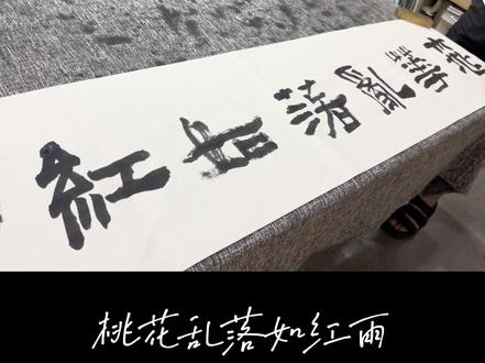 桃花乱落如红雨#书法 #毛笔 #张迁碑