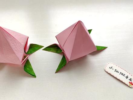 你们要的立体桃子折纸来啦,简看一遍就能学会 #手工折纸 #亲子手工 #幼儿手工折纸