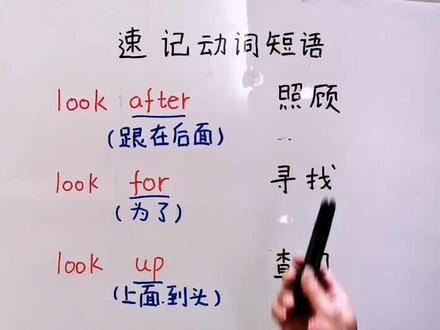 快速记忆look系列动词短语,理解了就不会忘记!