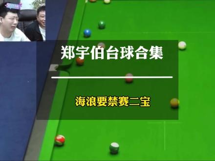 海浪解说二宝比赛(4):海浪要求老板禁赛二宝!原因好搞笑!#禹龙海 #准神郑宇伯 #郑宇伯 #一杆清台 #是时候展现真正的技术了