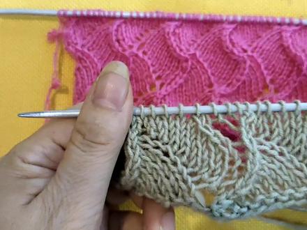 波浪形镂空花简单精致编织教程分享给大家