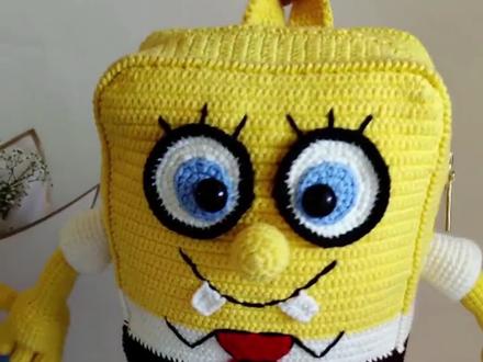 海绵宝宝书包图解,勿商用。图解公开了,看完记得点赞收藏。#手工 #手工diy #原创 新手宝宝看不懂的先点赞,人数多的话,考虑重录教程。