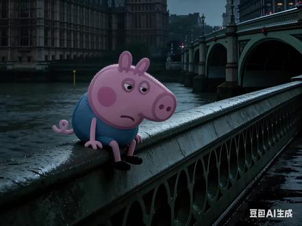 忧郁乔治ai指令制作教程来啦 #乔治 #小猪佩奇 #忧郁 #豆包ai#豆包出大片有两把刷子 豆包忧郁p图指令 乔治忧郁图片制作