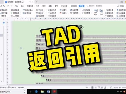 【TAD - 返回引用】#毕业论文 #教程 #Word #WPS
一键返回链接跳转前的光标位置
@DOU+小助手