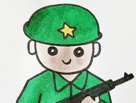 #简笔画 #简笔画教程 #幼儿简笔画 简笔画军人