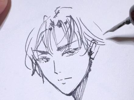 画头发小教程 诚意满满的无倍速小教程来啦~#头发画法 #画画教程 #画头发