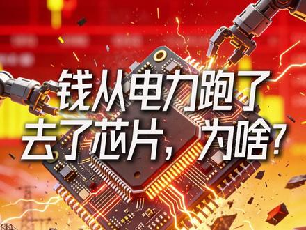 钱从电力跑了去了芯片,为啥? #财经 #股票 #A股 #股市 #电力
