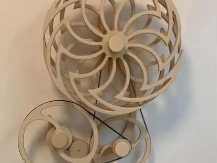 机械发条互动装置#装置艺术 #机械装置 #发条 #工艺品摆件 #动态装 - 