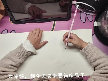 大班小朋友的古风女孩手绘#绘画 #简笔画 #画渣日常 #手绘 #画画手绘