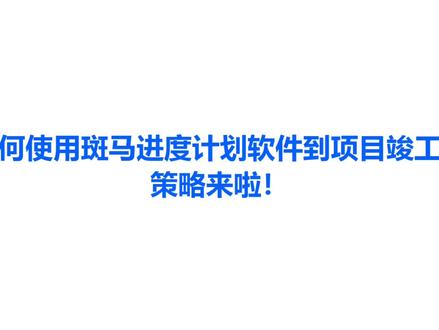 斑马进度计划软件免费1年?不够;2年?不够;3年够吗?
