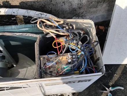 空气能热水器维修显示E1,#空调维修#设备维修