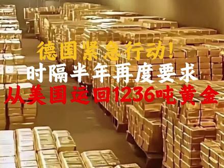 德国紧急要回1236吨黄金,全球金融暗战升温 #黄金战争 #美元霸权 #金融安全 #热点