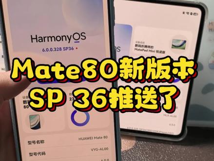 我的新版本Sp36推送了,你们快去看看你们的来没有!#鸿蒙6.0升级体验 #华为手机 #鸿蒙6.0正式版 #华为全系列适配