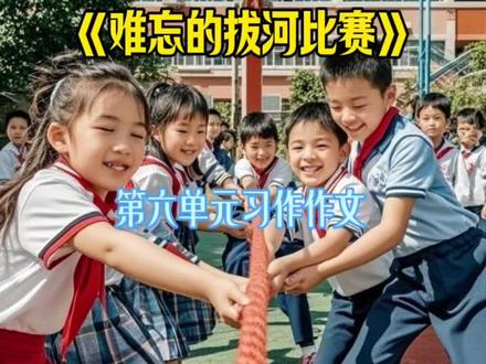 四上第六单元习作 记一次游戏《难忘的拔河比赛》朗读 #小学语文 #作文素材 #写作技巧