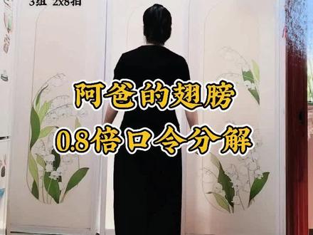 #阿爸的翅膀#0.8倍口令分解#一步一步教会你跳舞 #一慢动作背面完整版#抖音广场舞